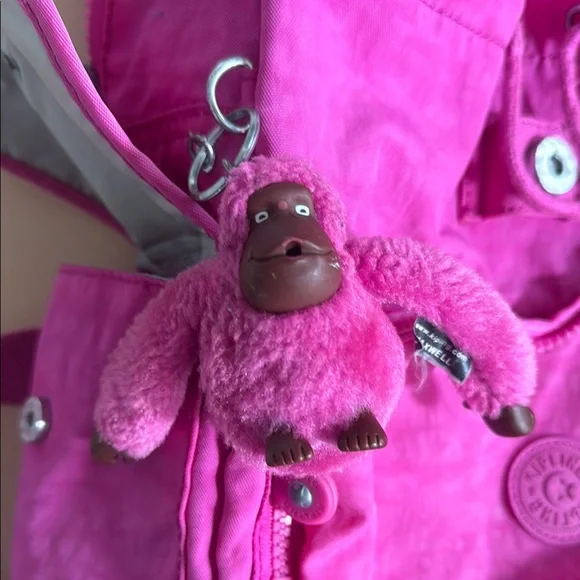 Kipling Pink Backpack with Adjustable Straps and Ruched Details - Picture 4 of 14